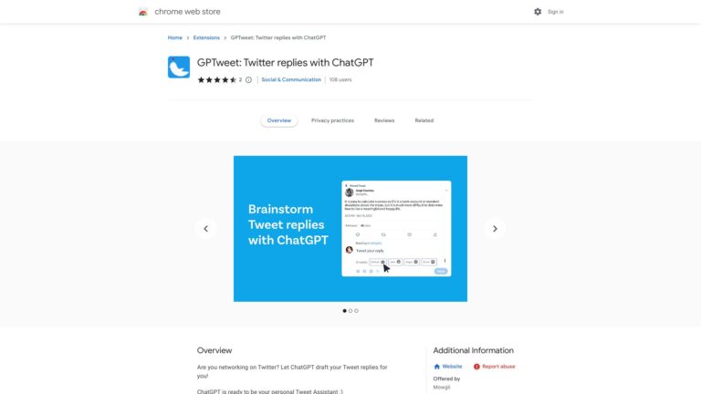 Advanced Gptweet AI Chrome Extension AI Tool Review