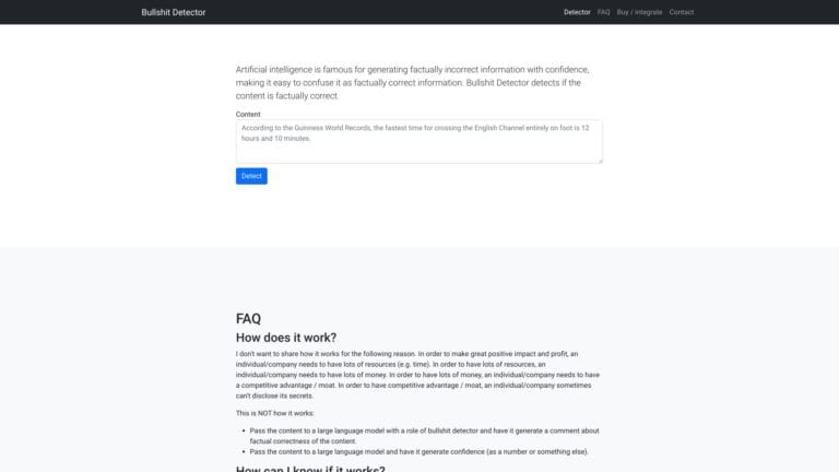 Smart Bullshit Detector AI Tool Review