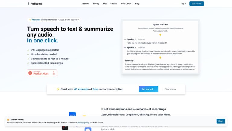 Powerful Audiogest AI Tool Review