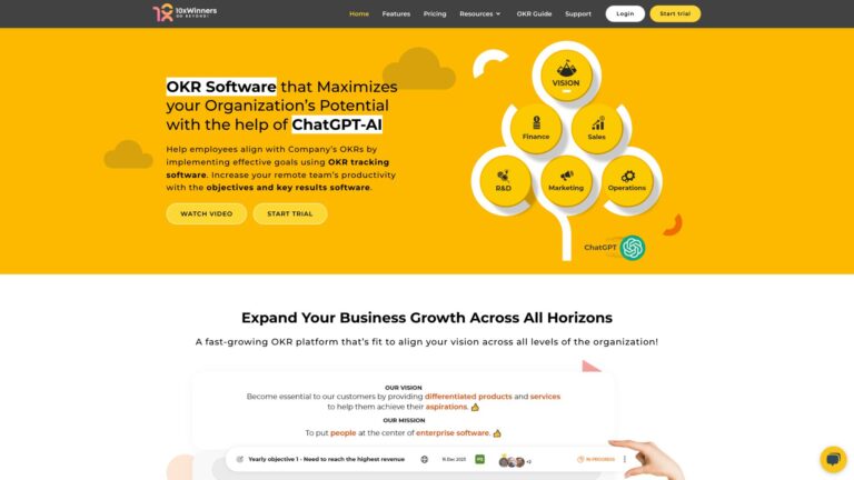 Best 10xwinners Okr Software AI Tool Review