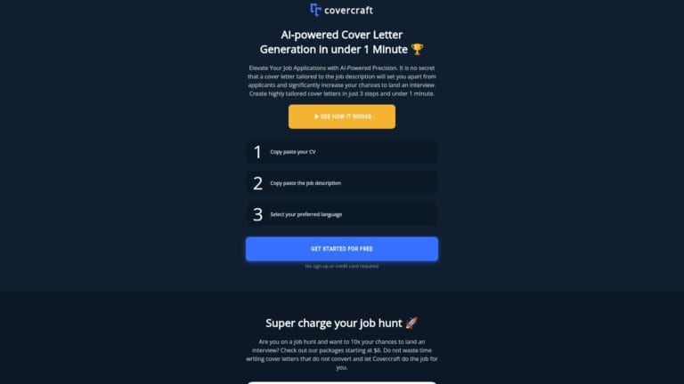Free Covercraft AI Tool Review