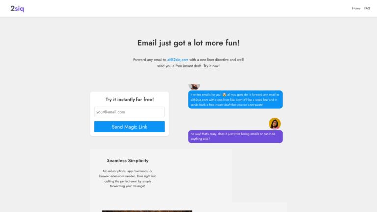 Powerful 2siq AI Email Reply AI Tool Review