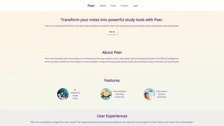 Trending Peer AI Tool Review