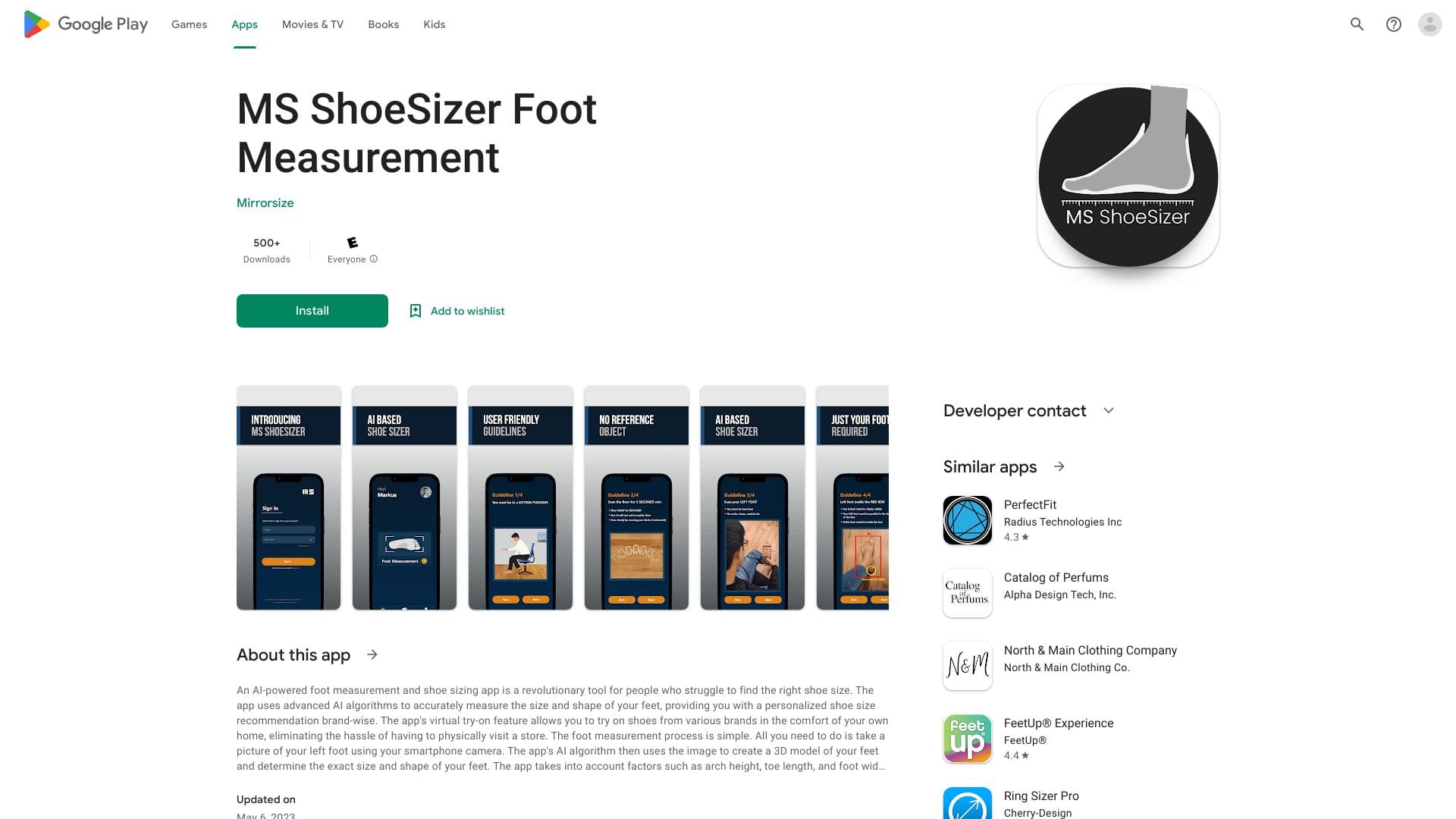MS ShoeSizer Foot Measurement logo