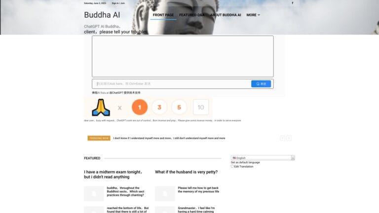 Powerful 佛祖 AI AI Tool Review