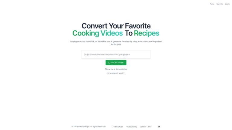 Top Video2recipe AI Tool Review