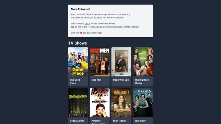 Free Tosh Tv Shows AI Tool Review