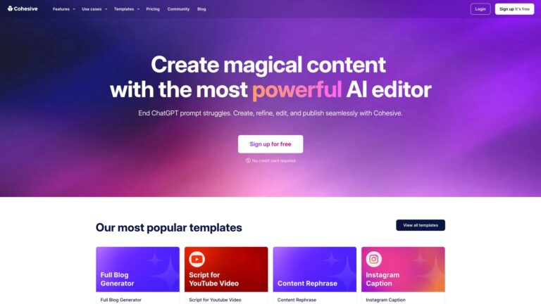Innovative Cohesive AI Tool Review