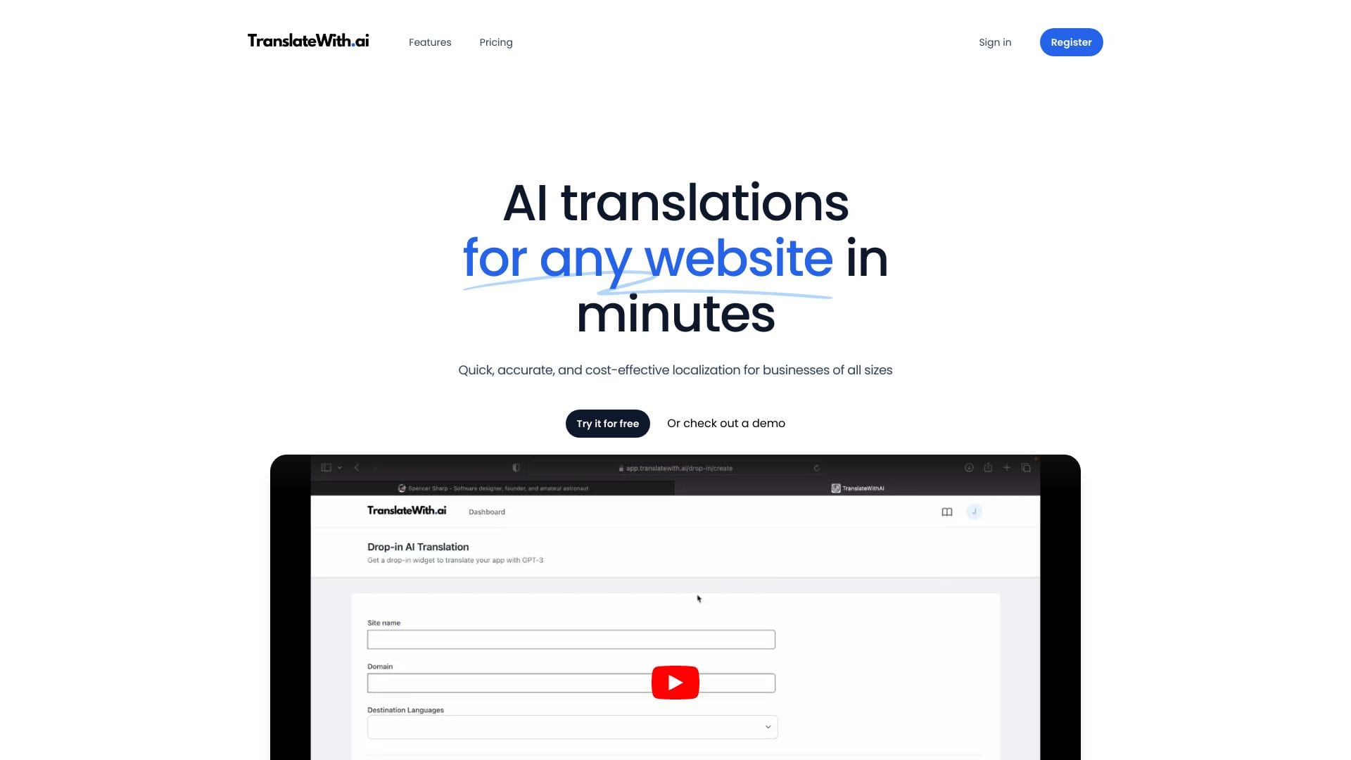 TranslateWith.ai logo