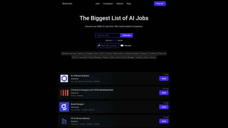 Powerful Bestaijobs AI Tool Review