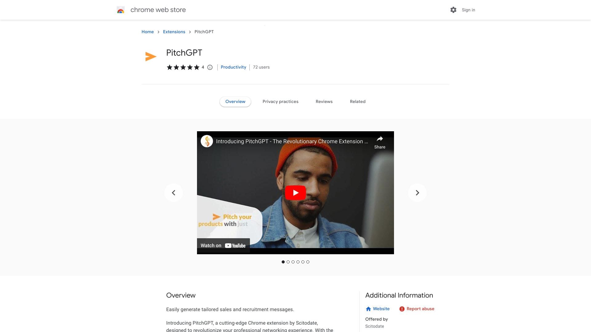 PitchGPT ai chrome extension logo