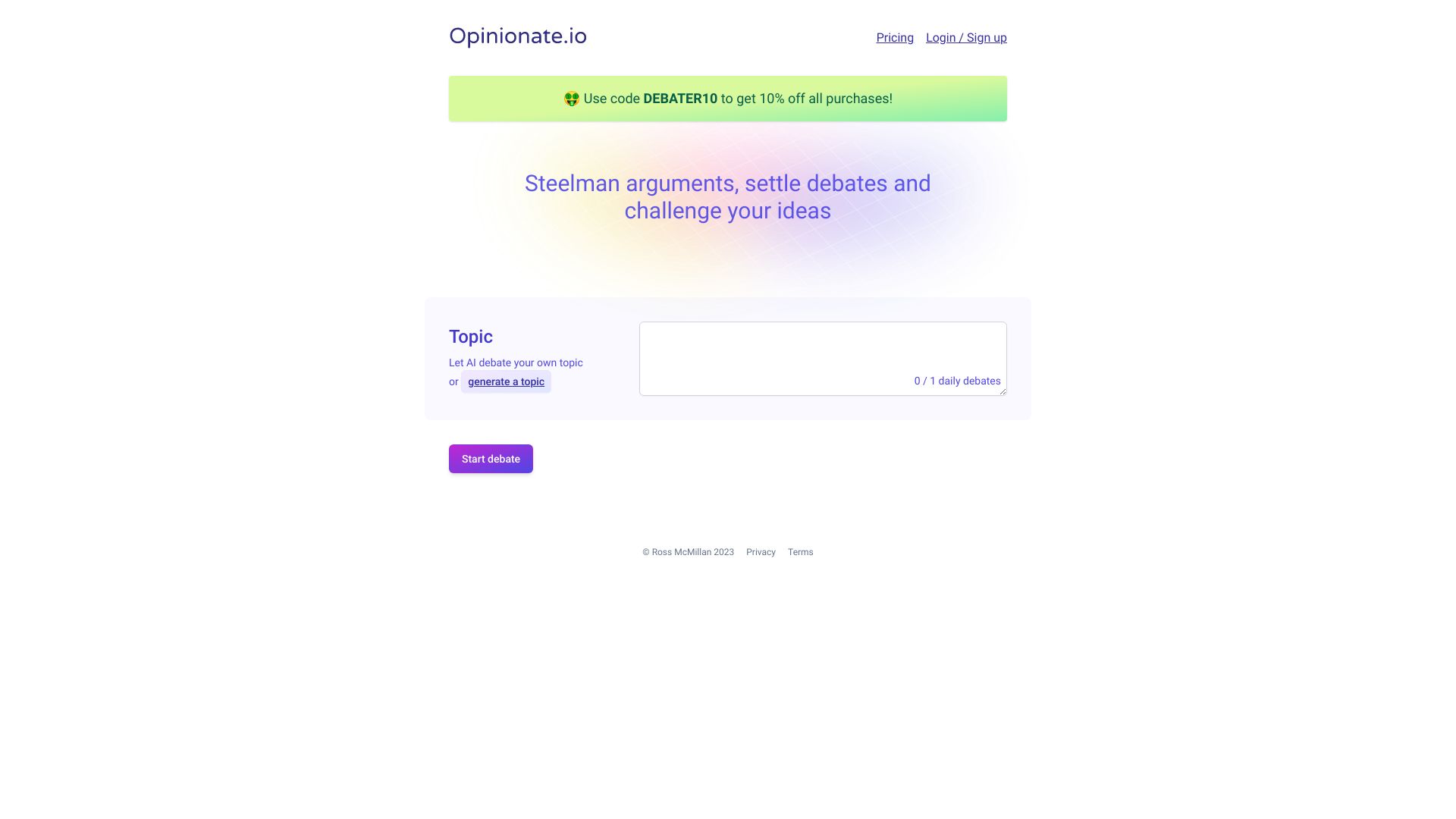 Opinionate logo
