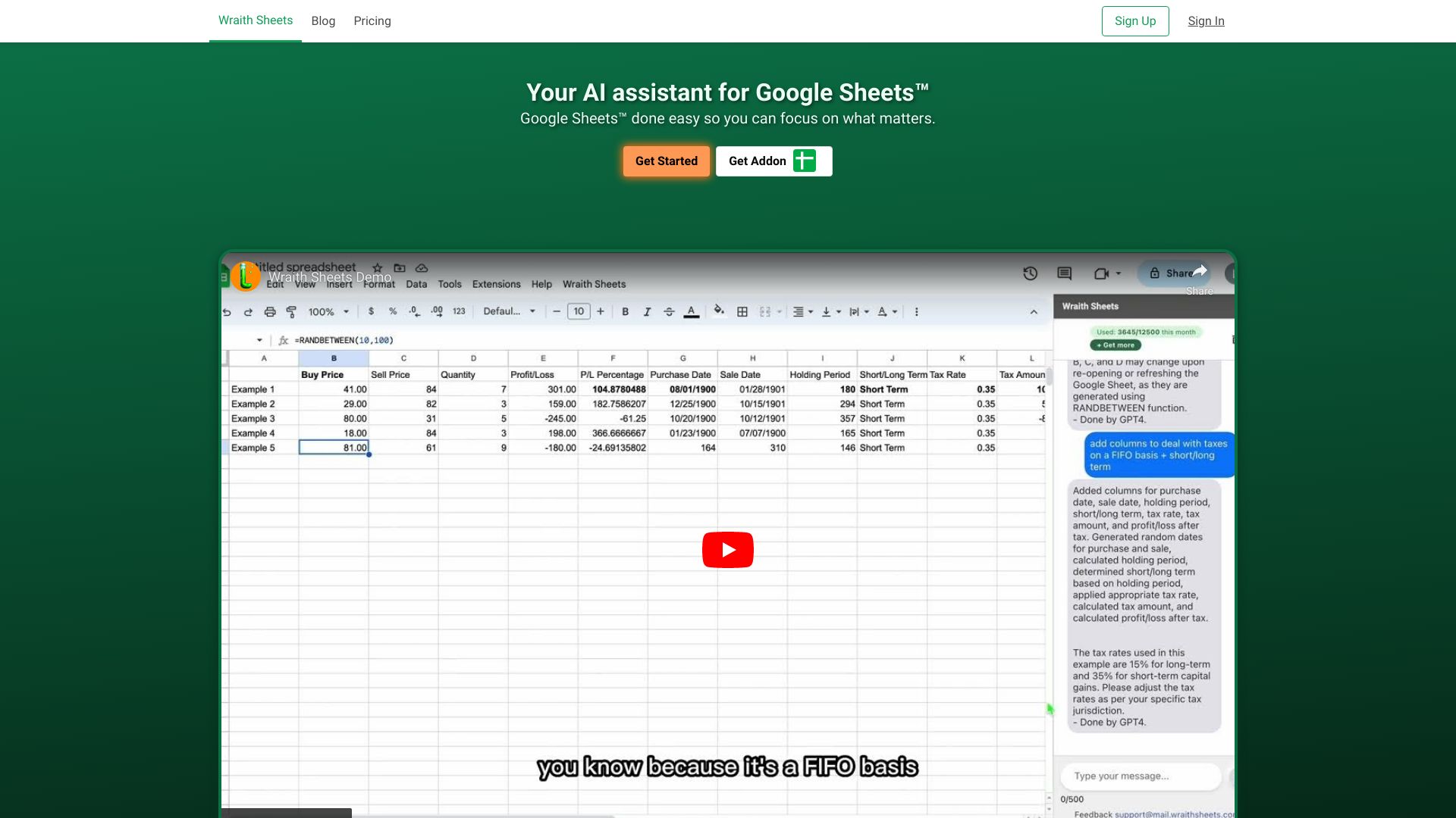 AI Chatbot for Google Sheets logo