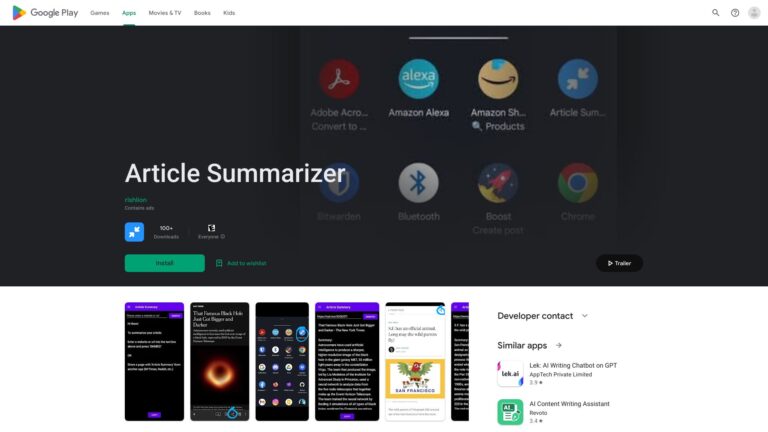 Trending Article Summarizer AI Tool Review