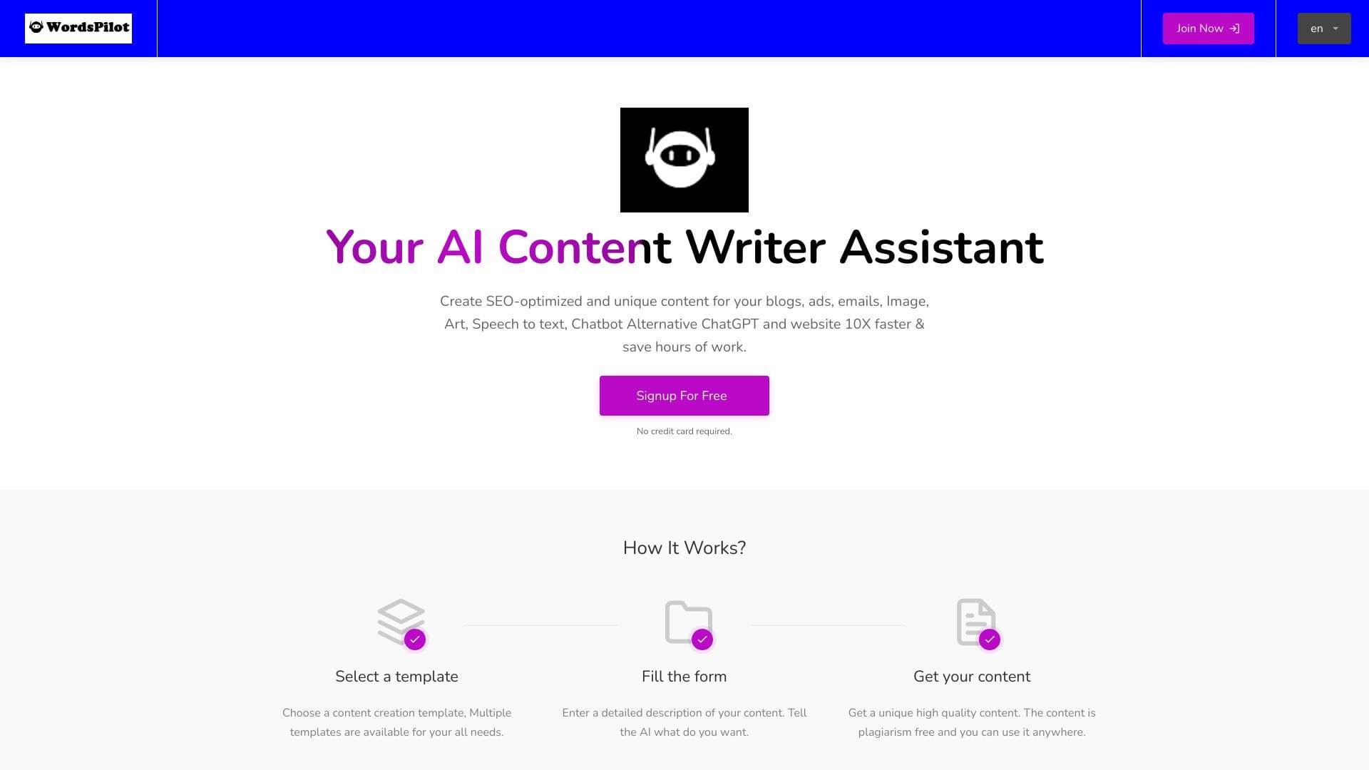Wordspilot AI logo