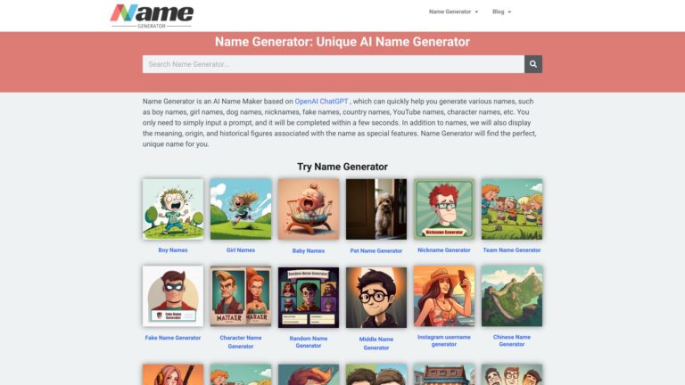 Popular Name Generator AI Tool Review