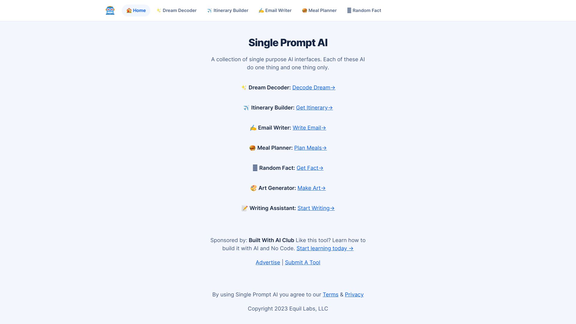 Single Purpose AI Interfaces logo