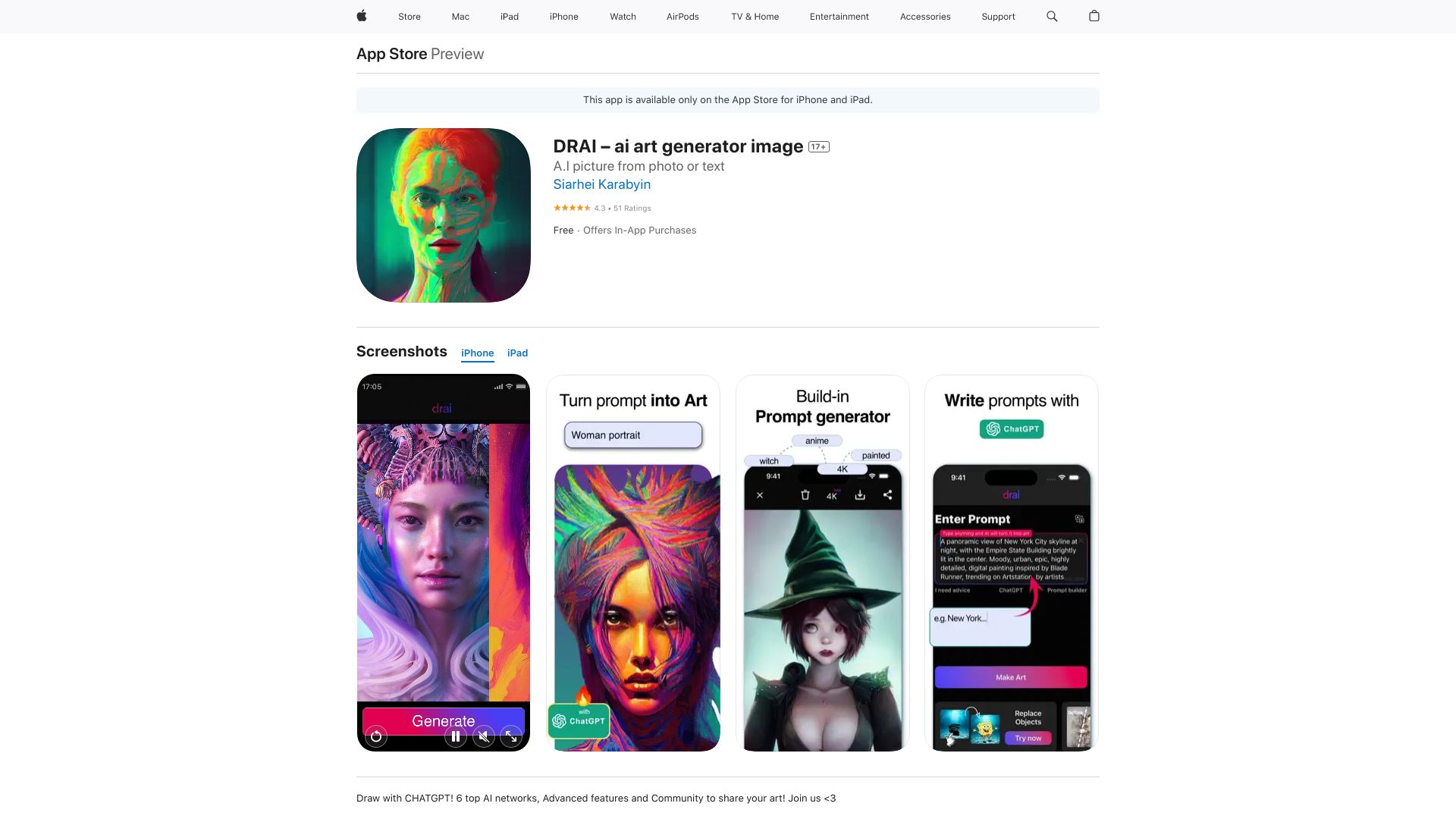 DRAI – ai art generator image logo