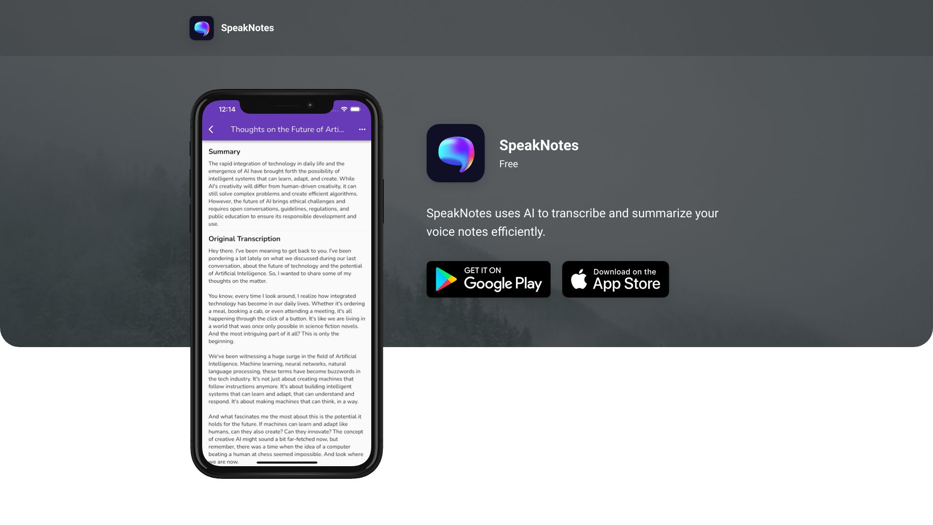 SpeakNotes logo