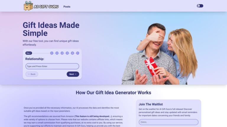 Trending AI Gift Guru AI Tool Review