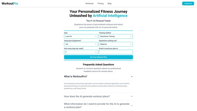 Top Workoutpro AI Tool Review
