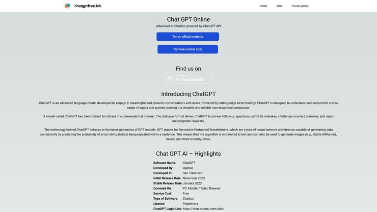 Best Chatgptfree.ink AI Tool Review