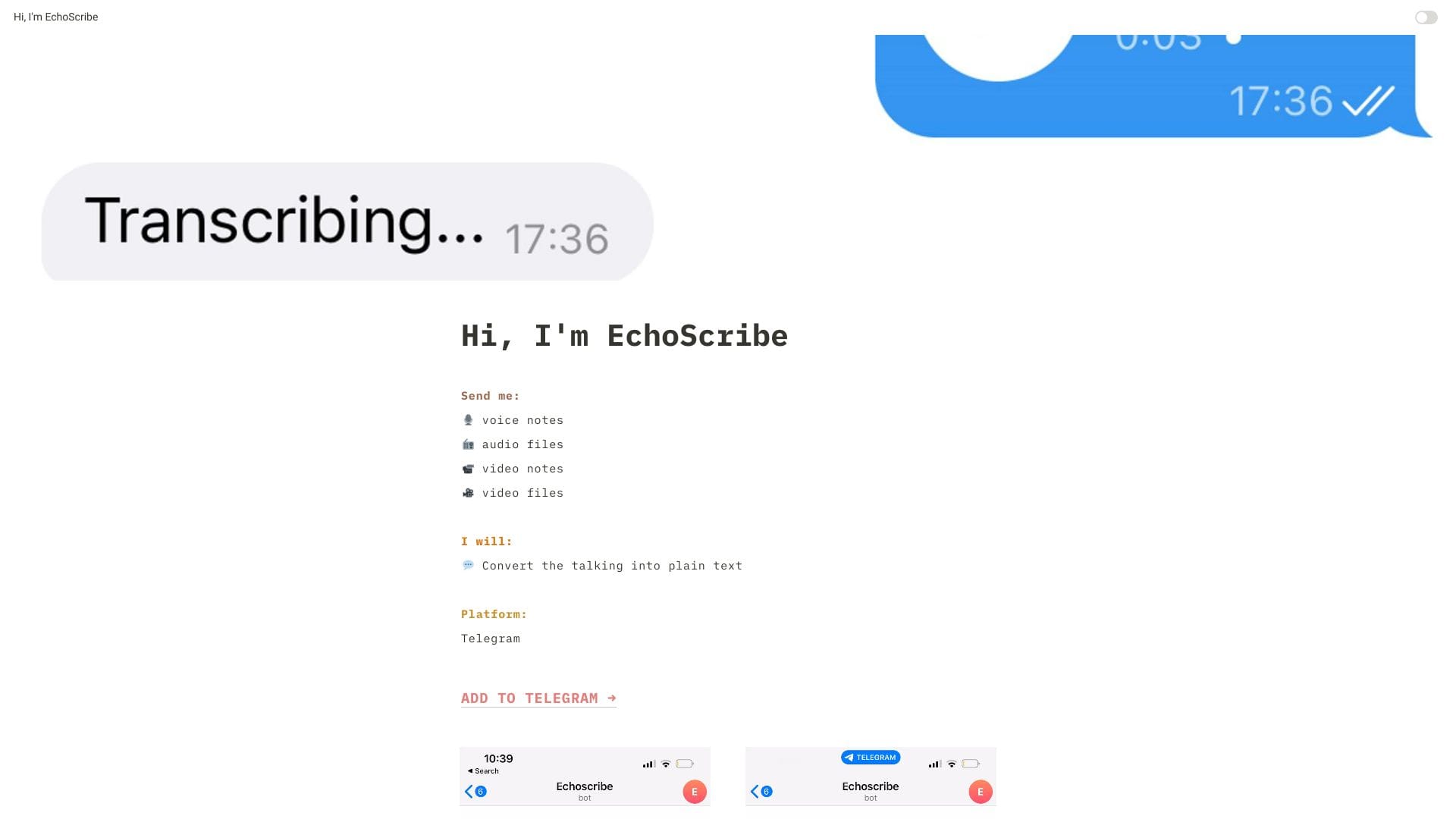 EchoScribe logo