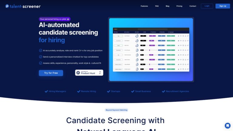 Top Talentscreener AI Tool Review