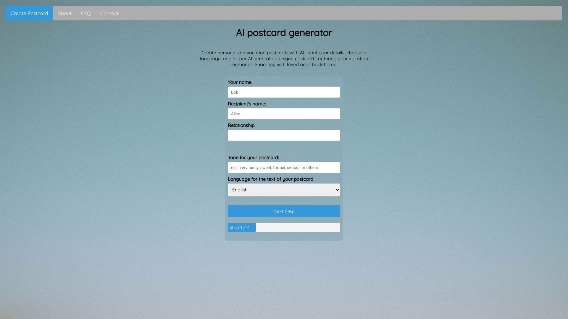 AI Postcard Generator logo
