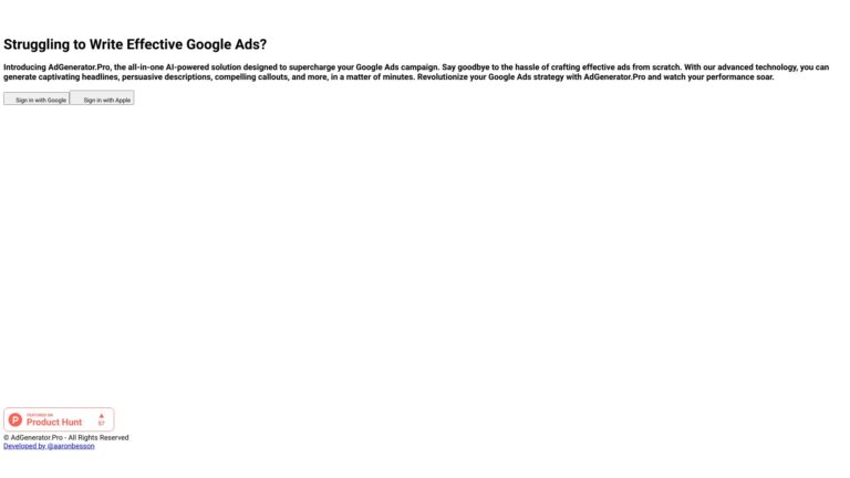 Smart Adgenerator.pro AI Tool Review