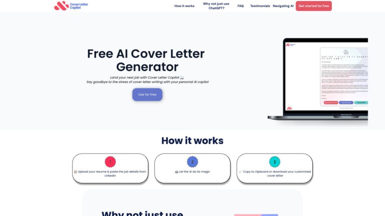 Smart Cover Letter Copilot AI Tool Review