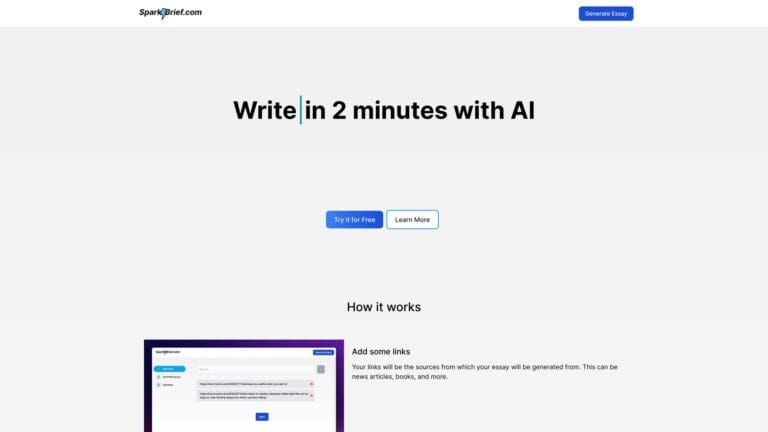 Powerful Sparkbrief AI Tool Review