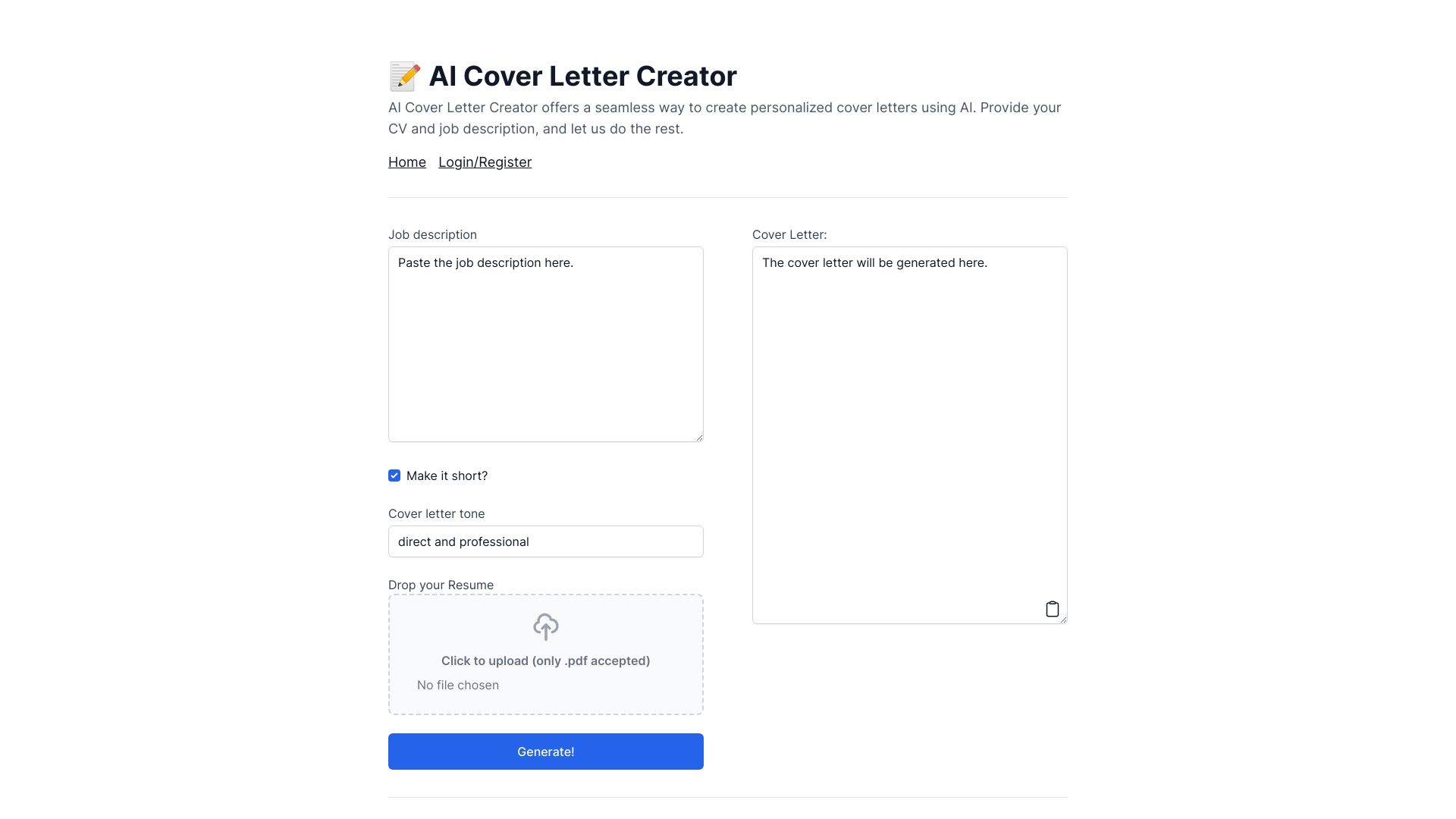 AI Cover Letter Creator logo