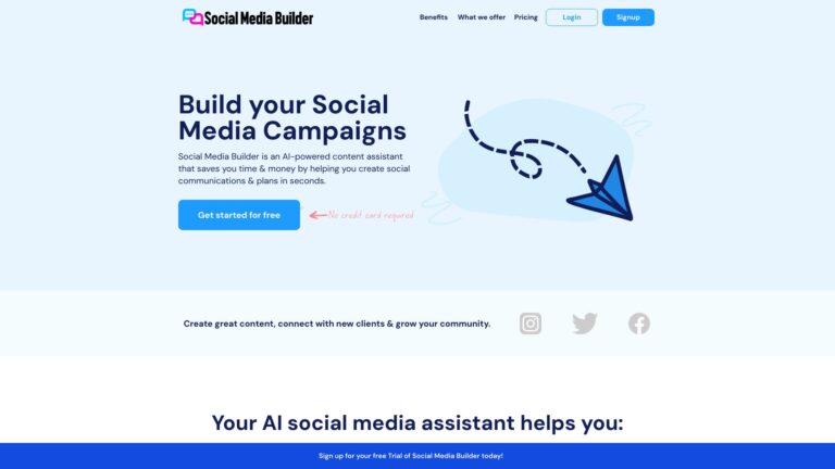 New Social Media Builder AI Tool Review