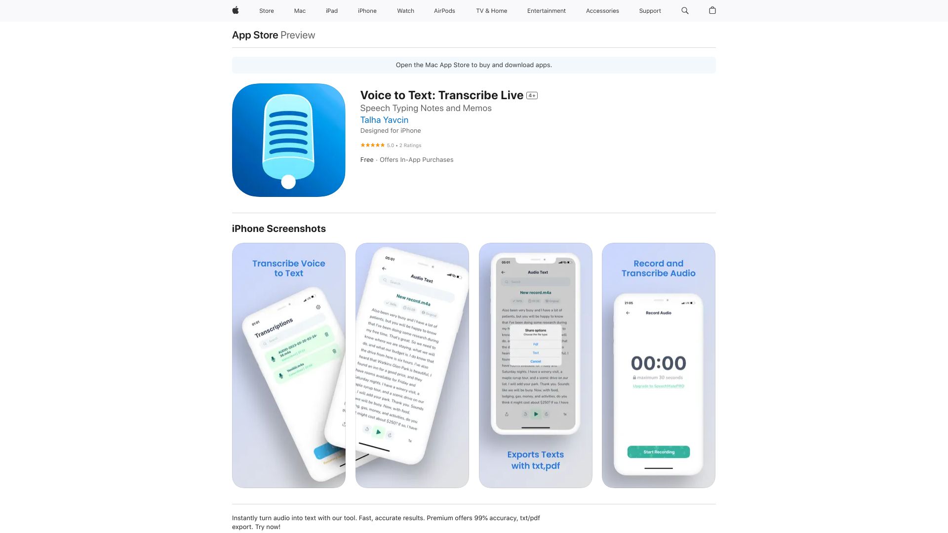 Transcribe Live logo