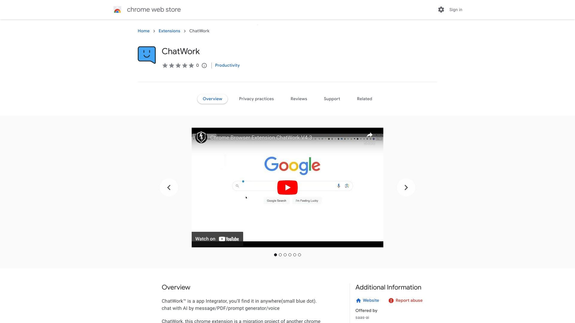 ChatWork™ ai chrome extension logo