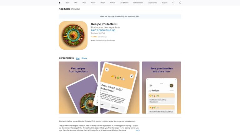 New Recipe Roulette AI Tool Review