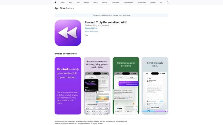 Free Rewind AI Tool Review