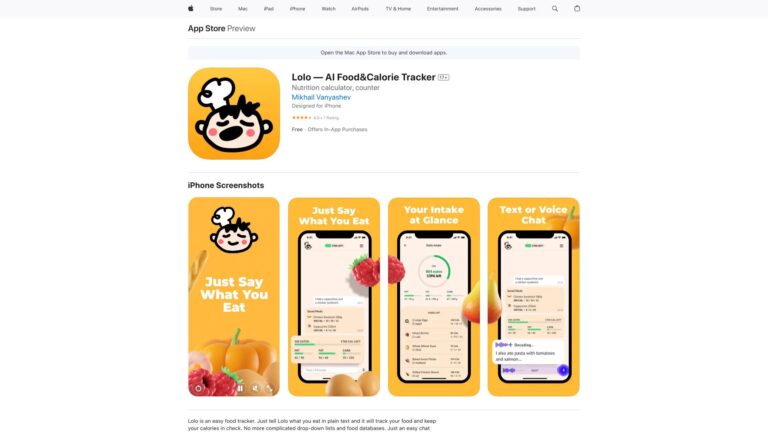 Best Lolo — AI Food&calorie Tracker AI Tool Review