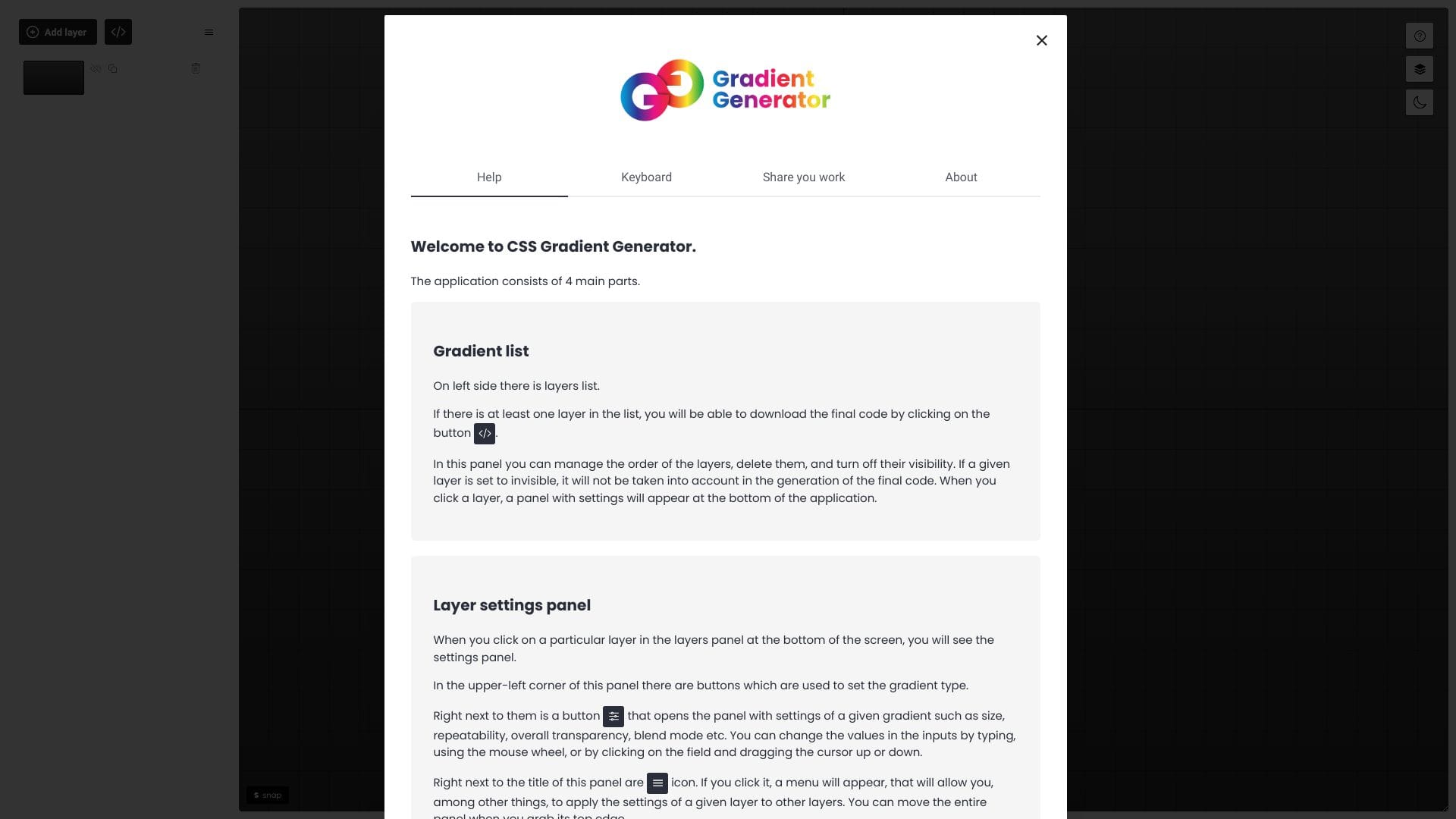 Awesome CSS Gradient generator logo