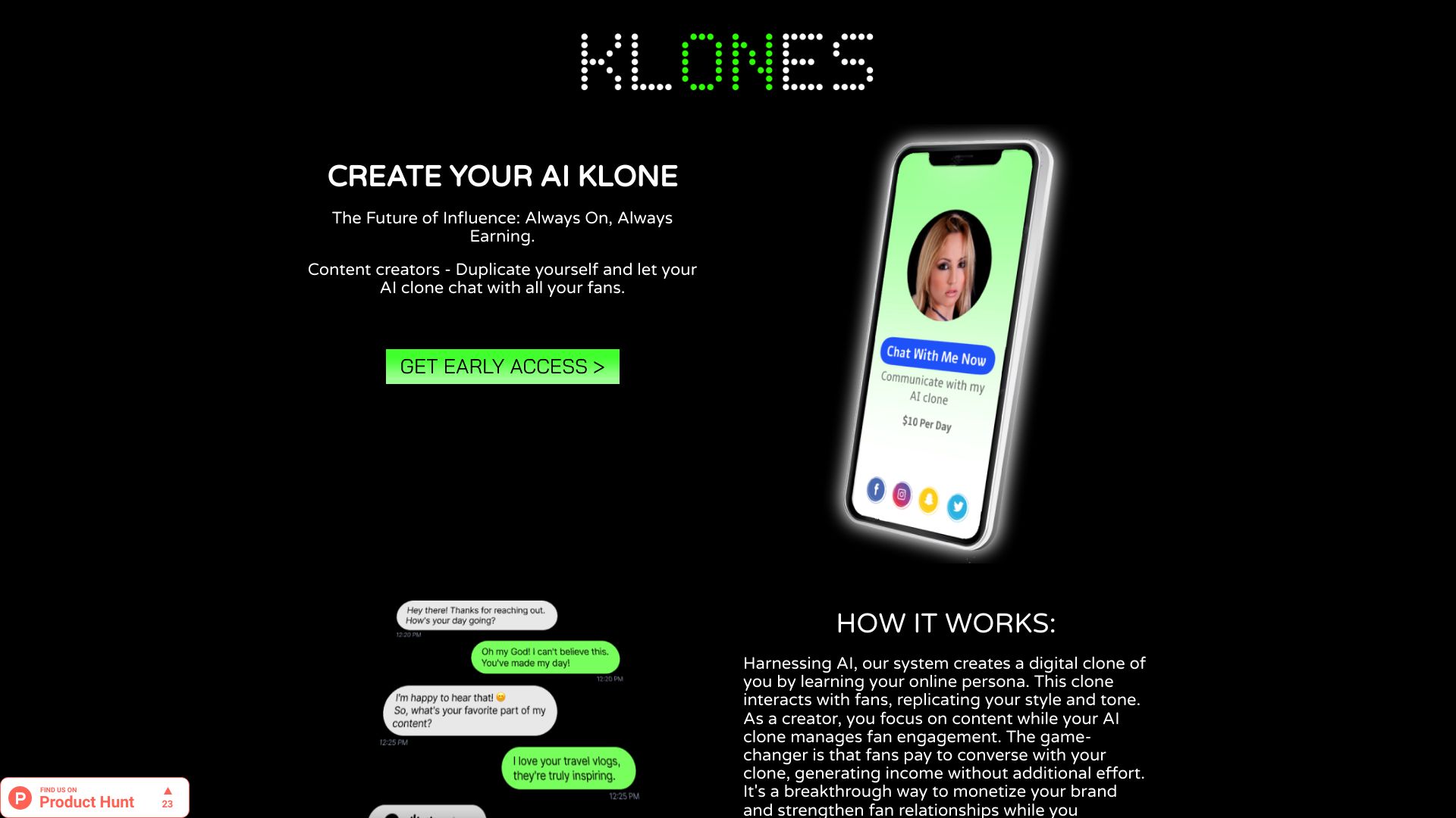 Klones AI logo