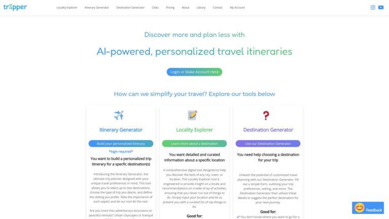 Innovative Triipper AI Tool Review
