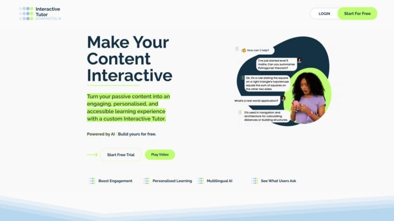 Powerful Interactive Tutor AI Tool Review