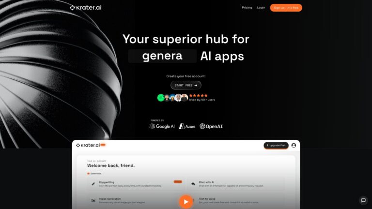 Innovative Krater.ai AI Tool Review