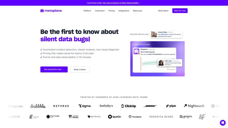 Innovative Metaplane AI Tool Review