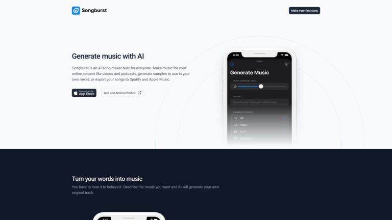 Trending Songburst AI Tool Review