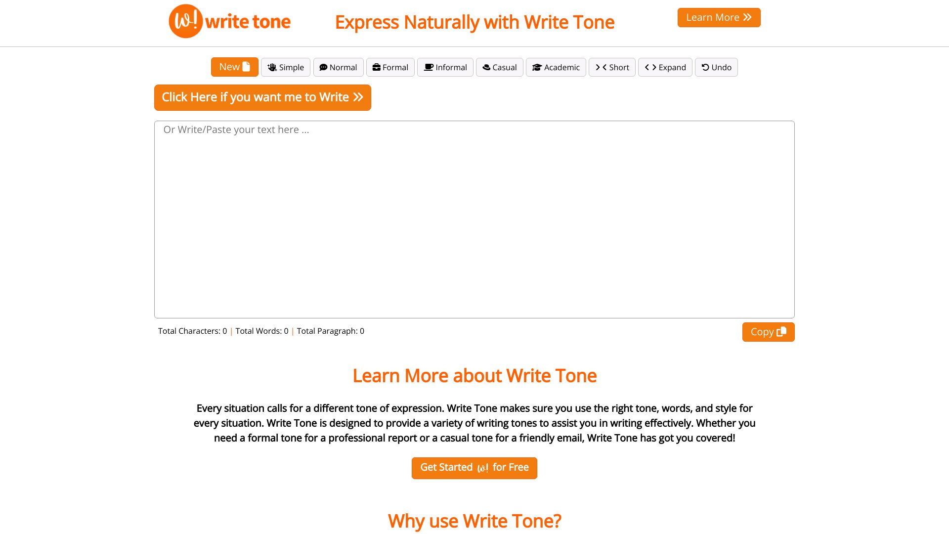 Write Tone logo
