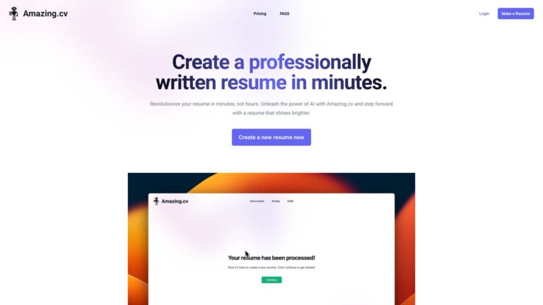 Powerful Amazing Cv AI Tool Review
