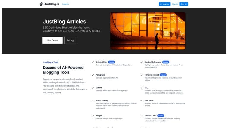 Best Justblog.ai AI Tool Review