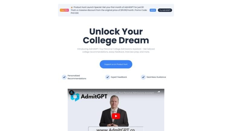 Free Admitgpt AI Tool Review